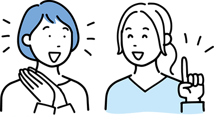 会話する女性のイラスト